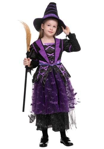 Light Up Purple Bat Witch Girl's Costume