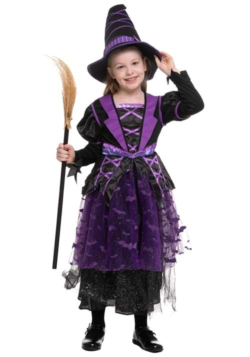 Light Up Purple Bat Witch Girl's Costume