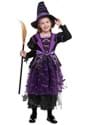 Girls Light Up Purple Bat Witch Costume Alt 4