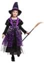 Girls Light Up Purple Bat Witch Costume Alt 6