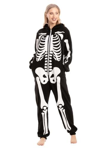 Hooded Skeleton Adult Onesie