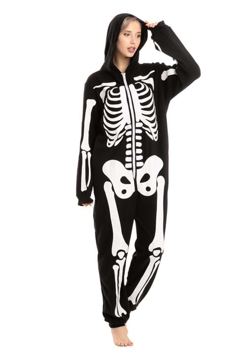 Hooded Skeleton Adult Onesie