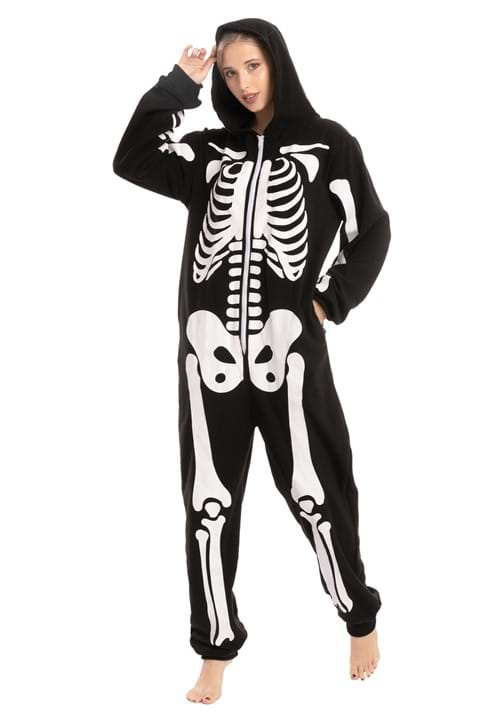 Hooded Skeleton Adult Onesie