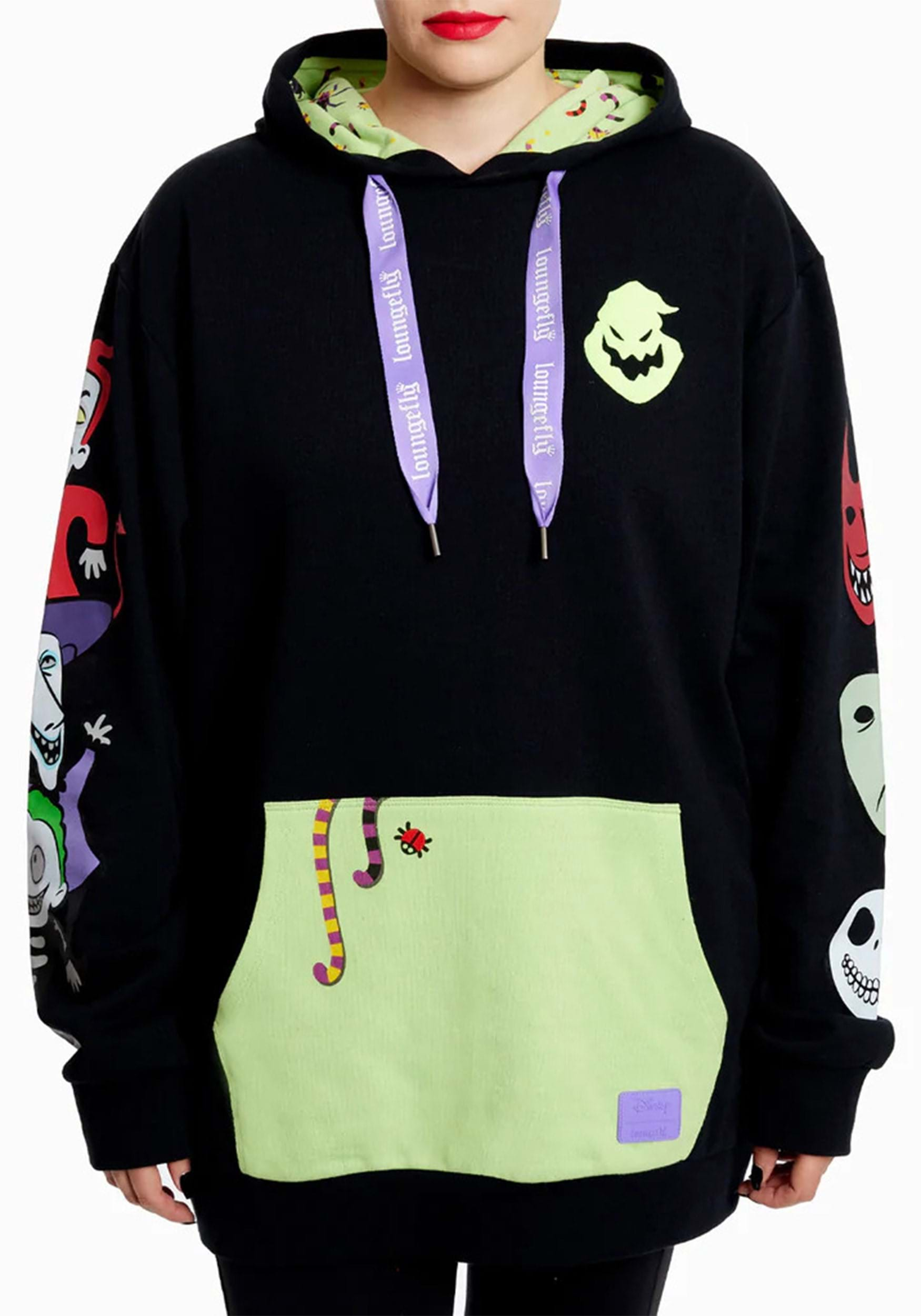 Loungefly Disney Nightmare antes de Navidad Lock Barrel Carrera para adultos sudadera con capucha para adultos Multicolor Colombia