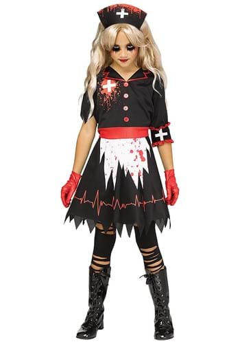 Girls Dark Nurse Costume