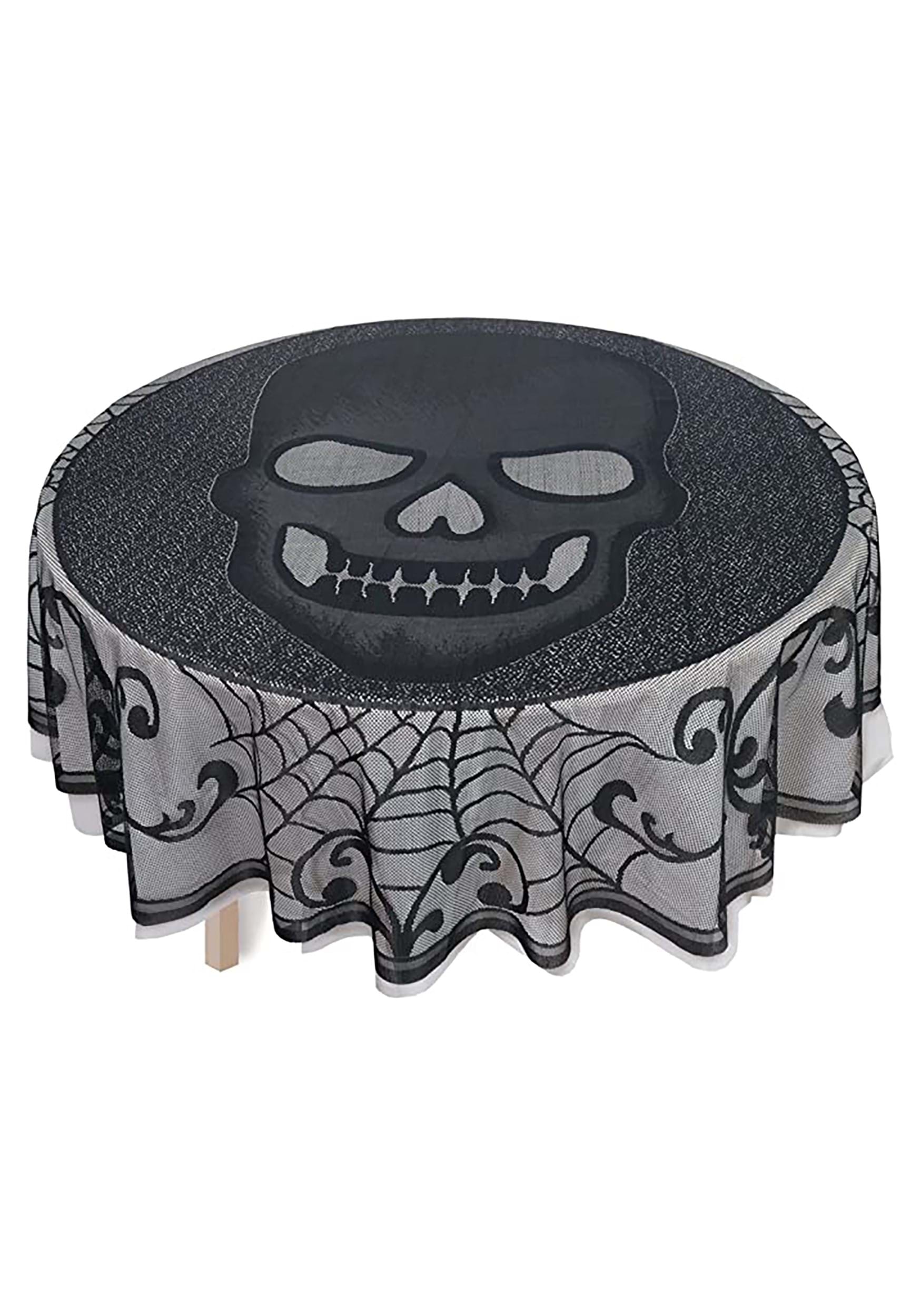 Round 70 Skull Lace Decorative Table Cover