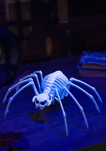 13.6" Black Light Ghostly Spooky Spider Skeleton Decoration | Spider Decorations