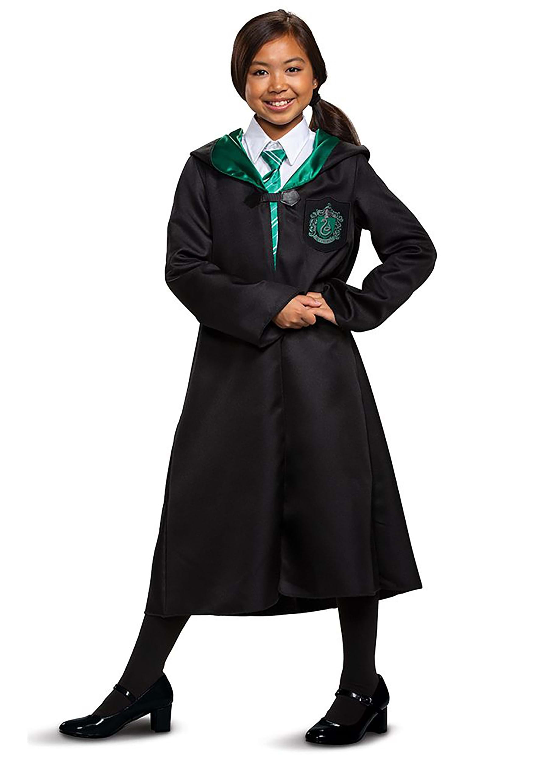 Disfraz de túnica clásica de Harry Potter Slytherin para niños Multicolor