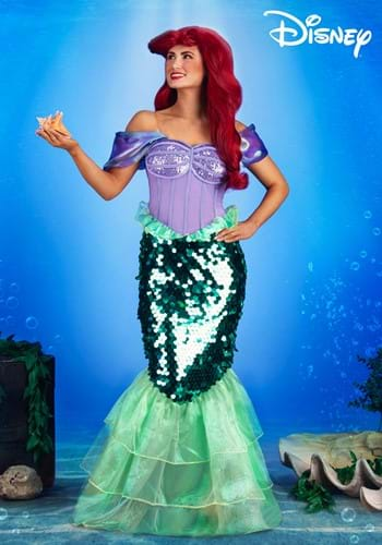 Disney The Little Mermaid Scale High-Waisted Swim Bottoms Plus Size