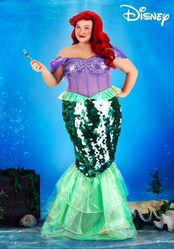 Disney Plus Size Little Mermaid Womens Ariel Costume Dress