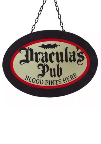 Light Up Dracula's Pub Sign Decoration