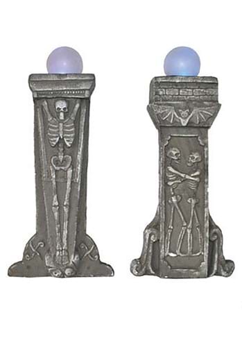 Pair of 24" Pillars with Light Up Globes Prop