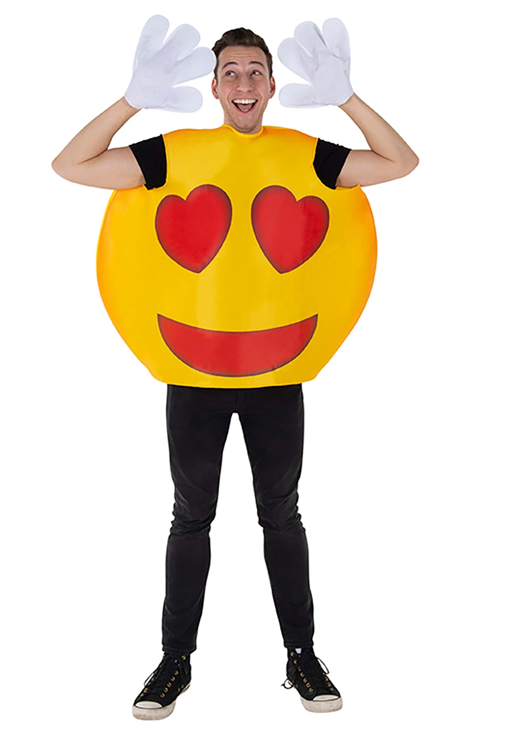 Disfraz de emoji heart smiley para adultos Multicolor