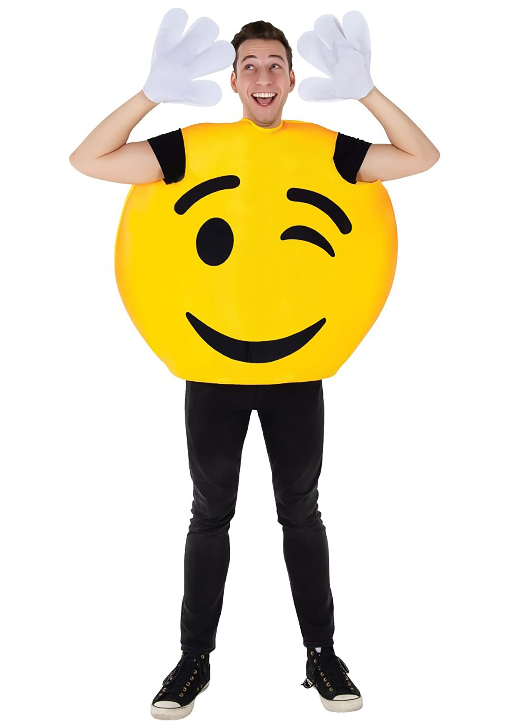 Disfraz de emoji wink smiley para adultos Multicolor