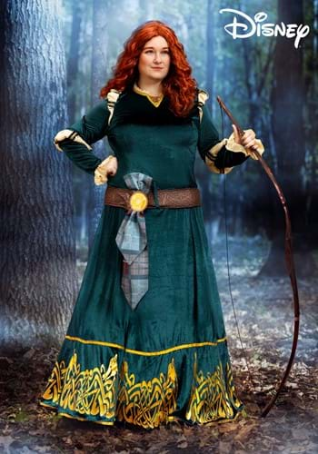 Plus Size Disney Brave Princess Merida Costume Adult SIZE 6,8,10,12,14,16  Teal Colour -  Ireland