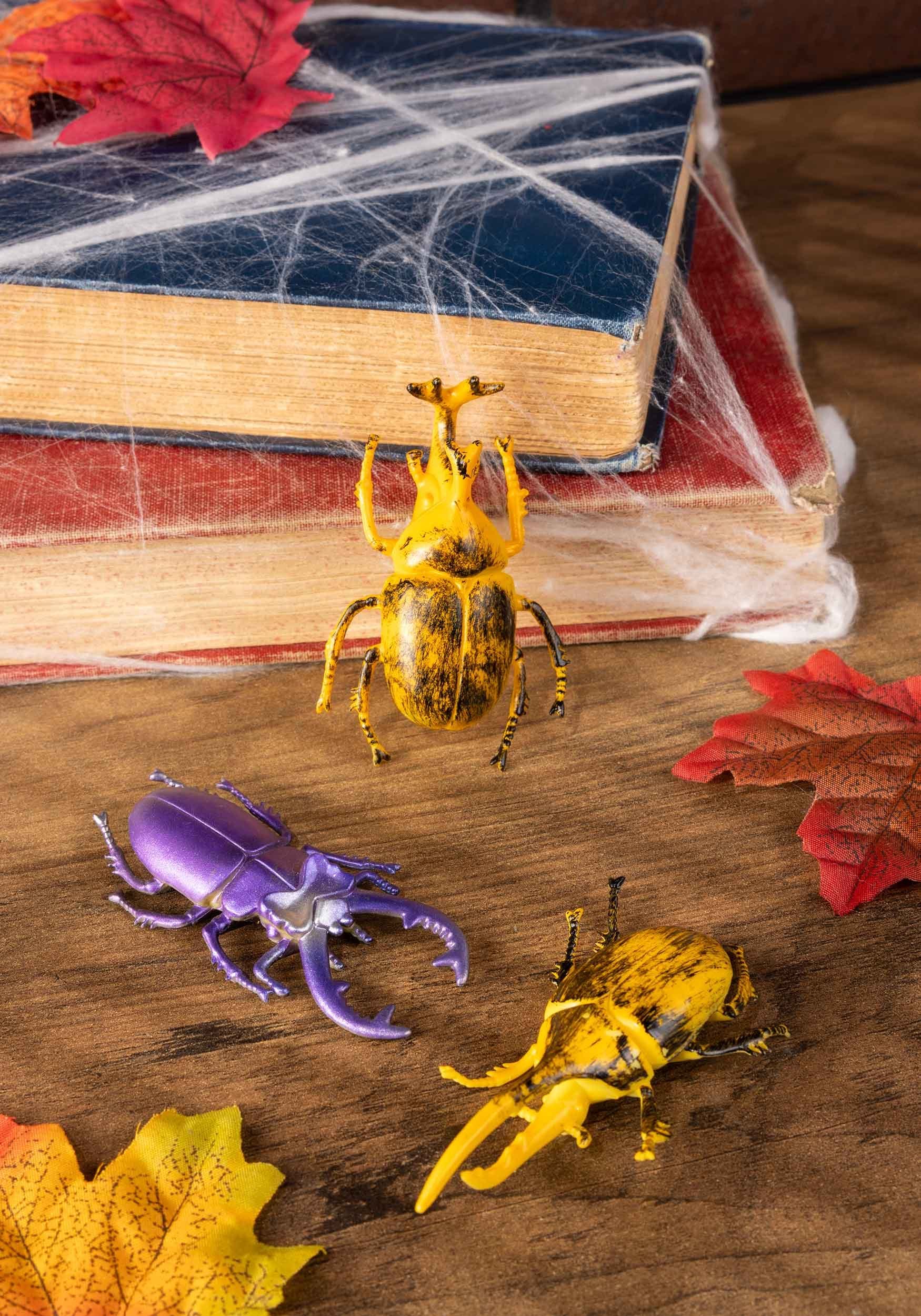 Set of 3 Enchanted Metallic Beetles | Animal Decorations