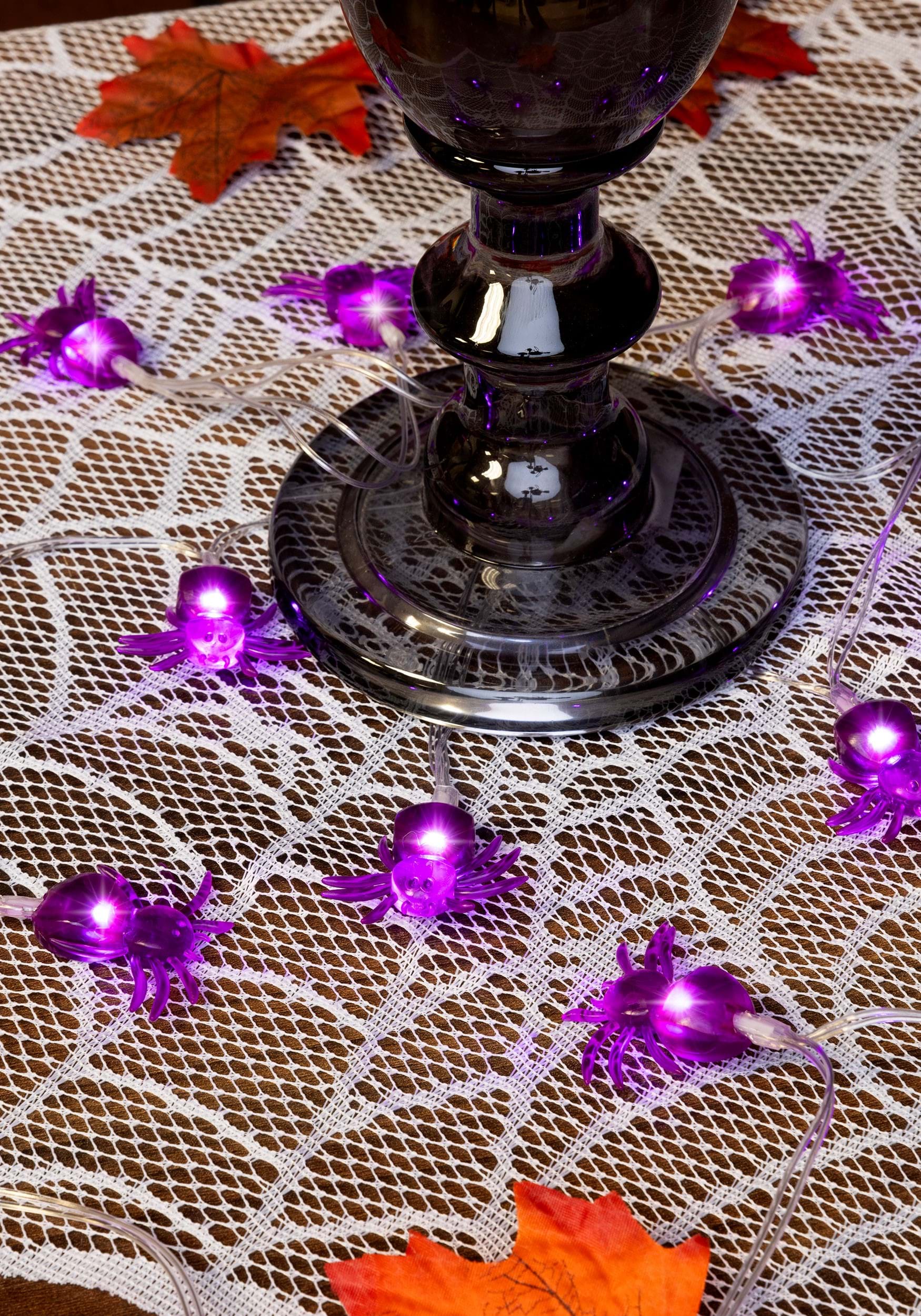 String Light of Red Spiders Halloween Decoration