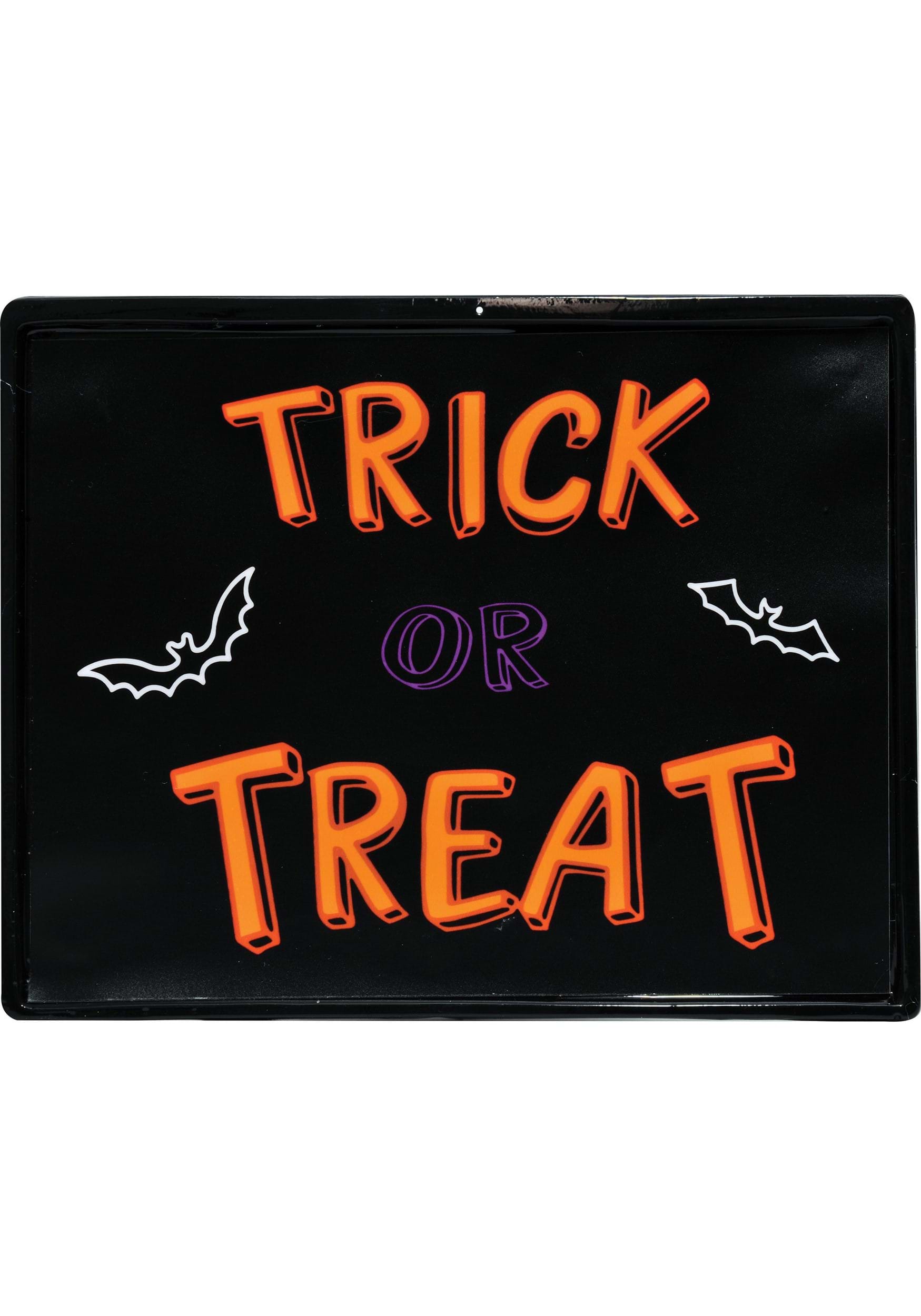 11 Inch Neon Light Trick Or Treat Sign , Halloween Home Decorations