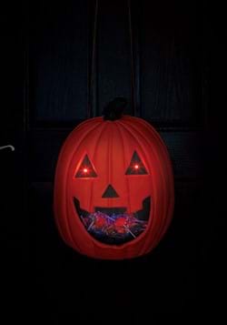 Light Up Jolly Jack Pumpkin Door Candy Bowl