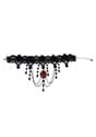 Beaded Choker with Red Pendant and Chains Alt 1