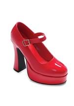 Red Platform Mary Jane Shoes