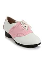 White Pink Saddle Shoes