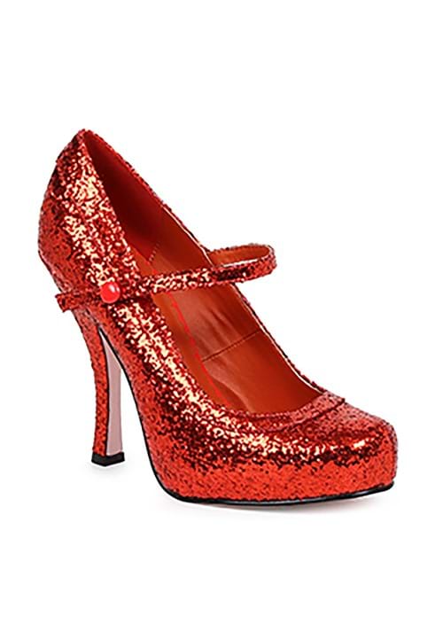 Red Glitter Heels for Women