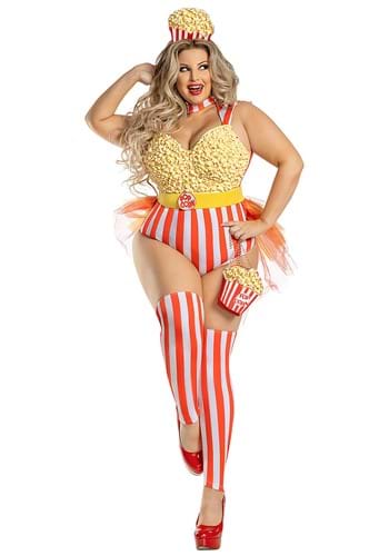 Sexy Plus Size Popcorn Babe Womens Costume