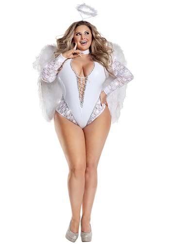 Plus Size Sexy Sparkle Angel Costume for Women