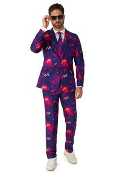 Mens Suitmeister Retro Neon Navy Suit