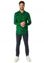 Mens Suitmeister Button Up St. Pats Green Shirt Alt 1