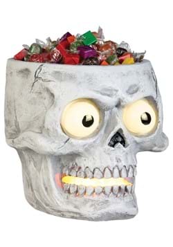 8" Lighted Skull Candy Bowl
