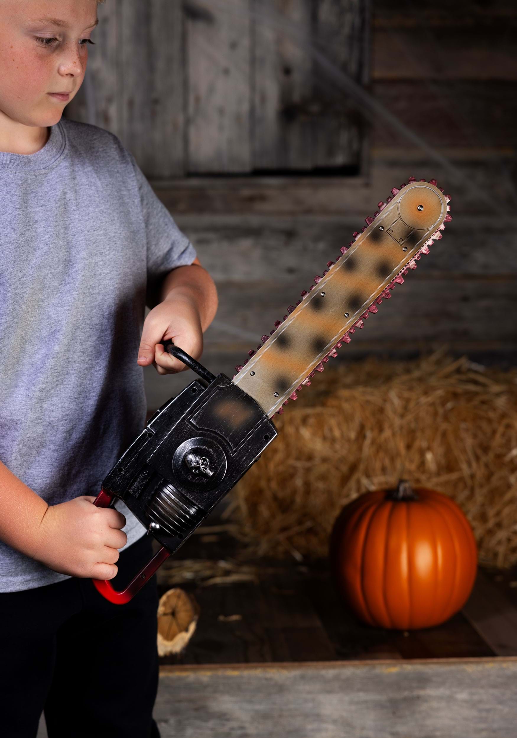 22 Inch Animated Chainsaw Decoration , Halloween Props