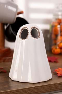 Ceramic Ghost with LED Eyes