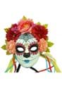 Day of the Dead Face Mask with Floral Crown