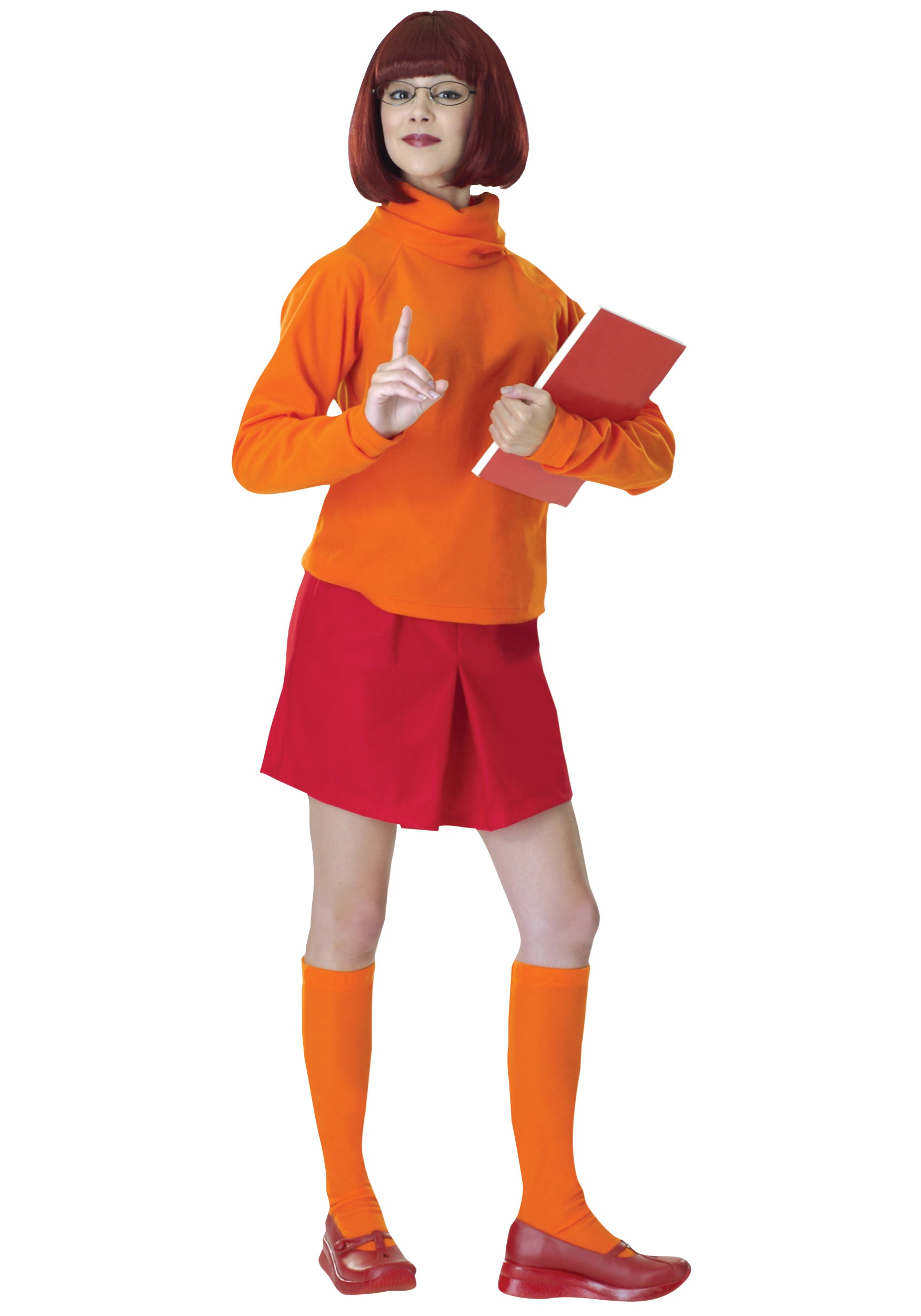 Adult Velma Costume W/ Wig - Adult Scooby Doo Costume