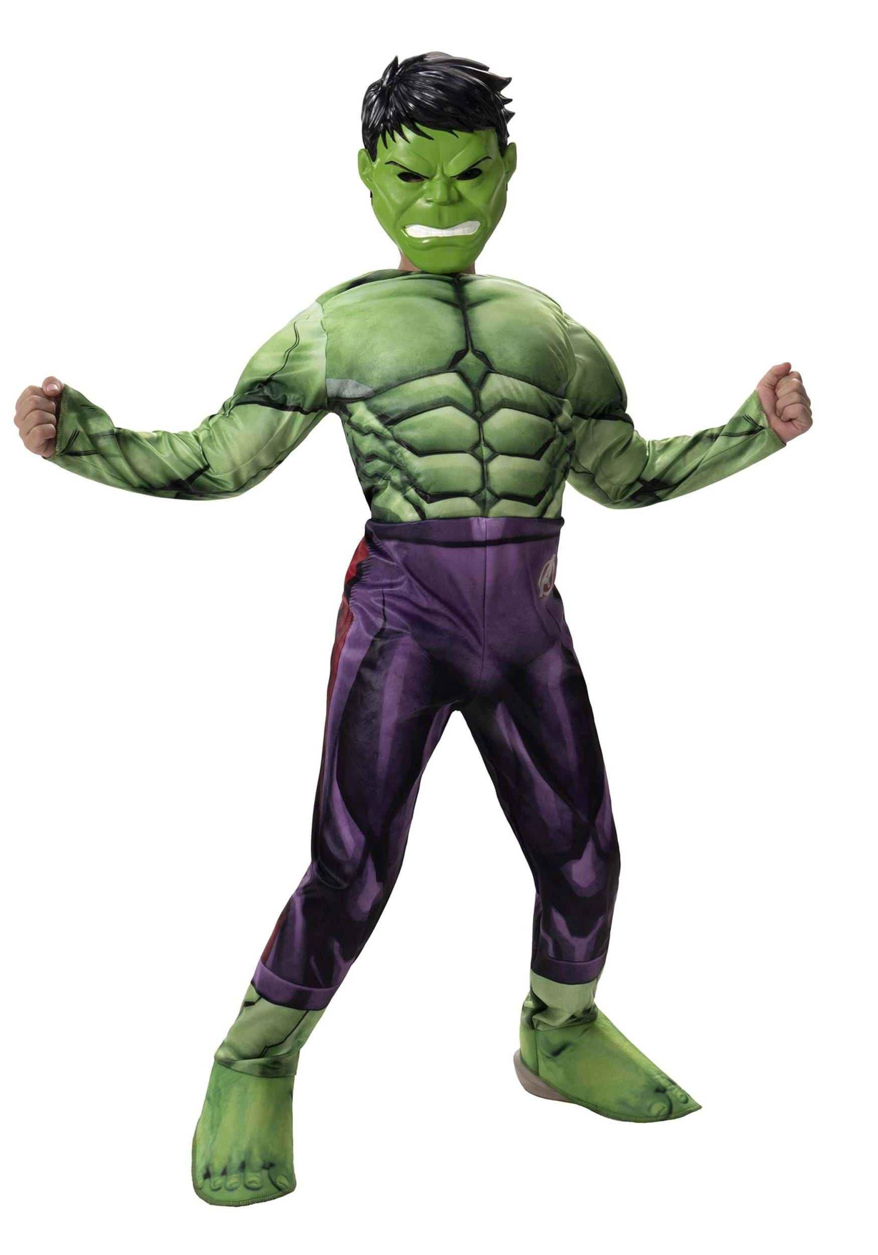Photos - Fancy Dress Jazwares Child Hulk Costume | Kid's Marvel Costumes Green/Black/Pu 