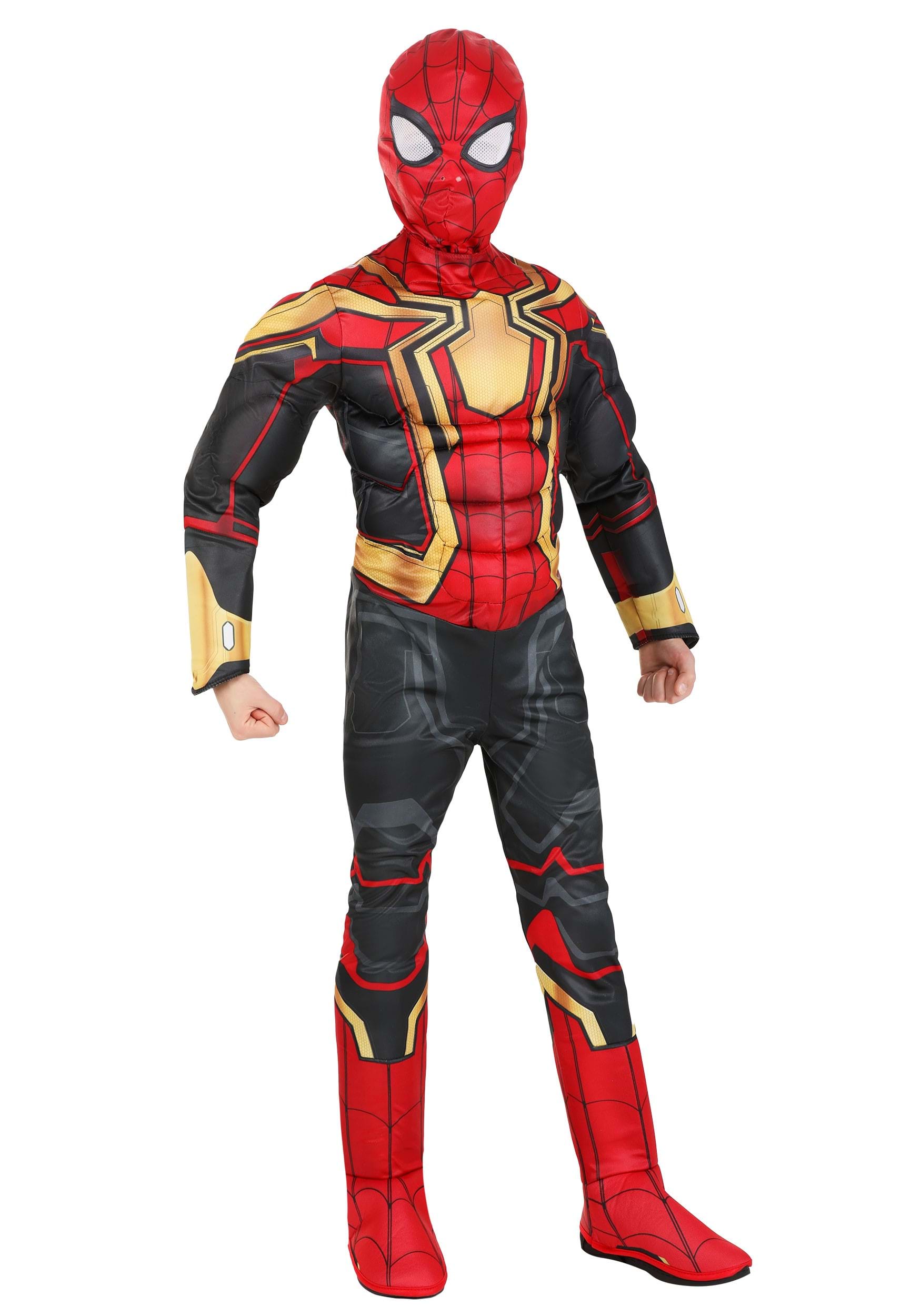 Disfraz de traje integrado de Spider-Man para niños Multicolor Colombia