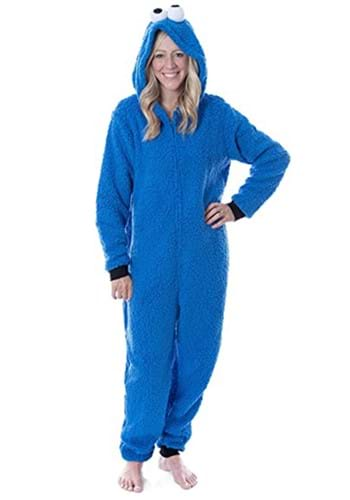 Adult Cookie Monster Sherpa Union Suit