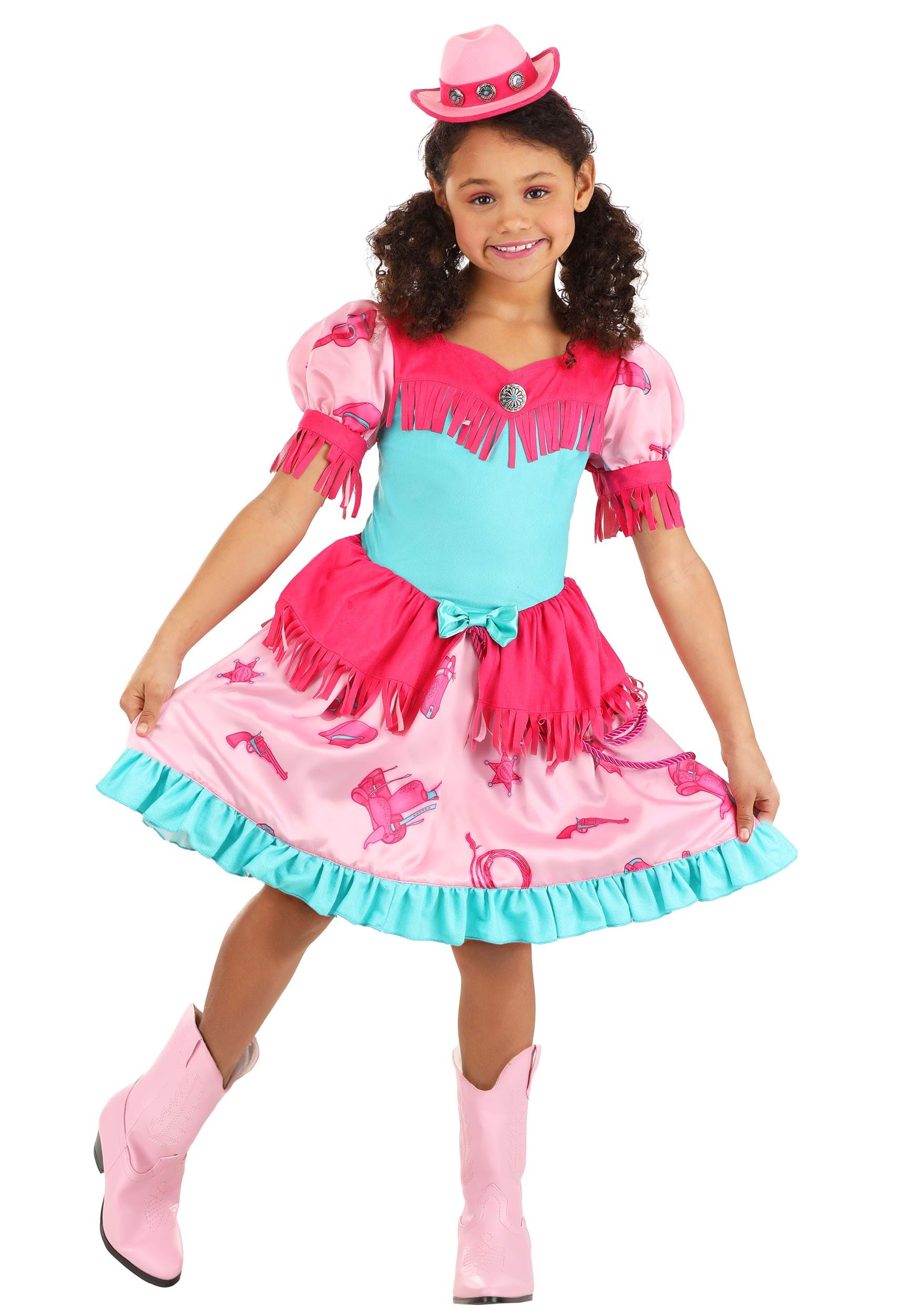 Kid's Pastel Pink Cowgirl Costume