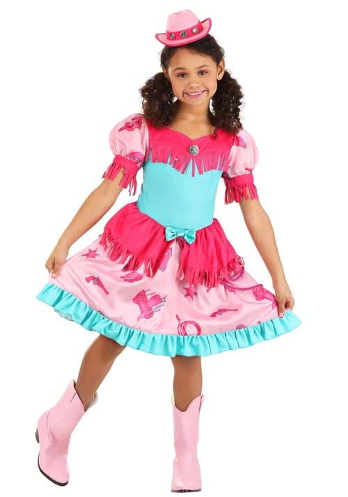 Girls Pastel Pink Cowgirl Costume