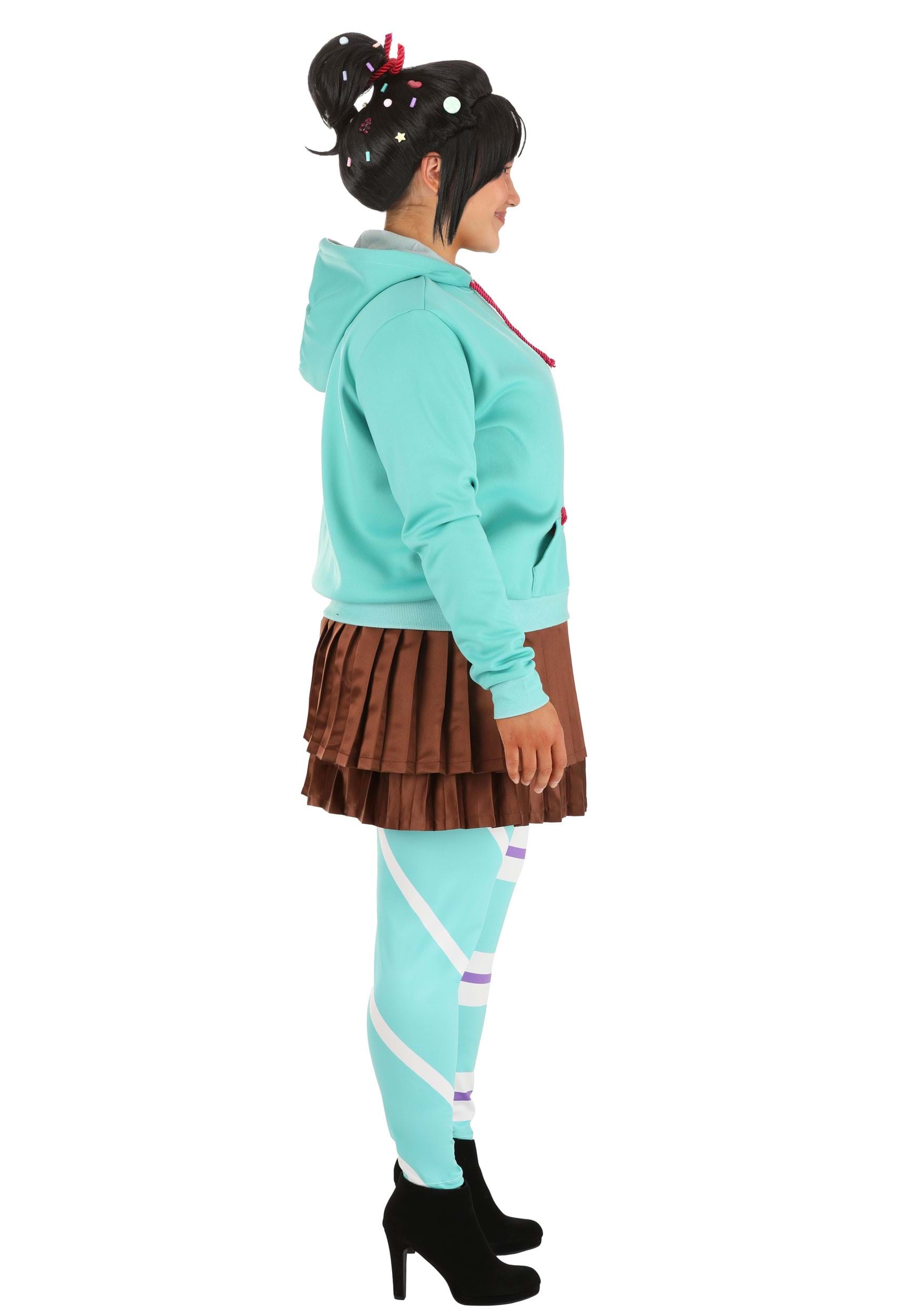 Wreck It Ralph Vanellope von Schweetz Cosplay Costumes Hoodie Skirt Leggings  New