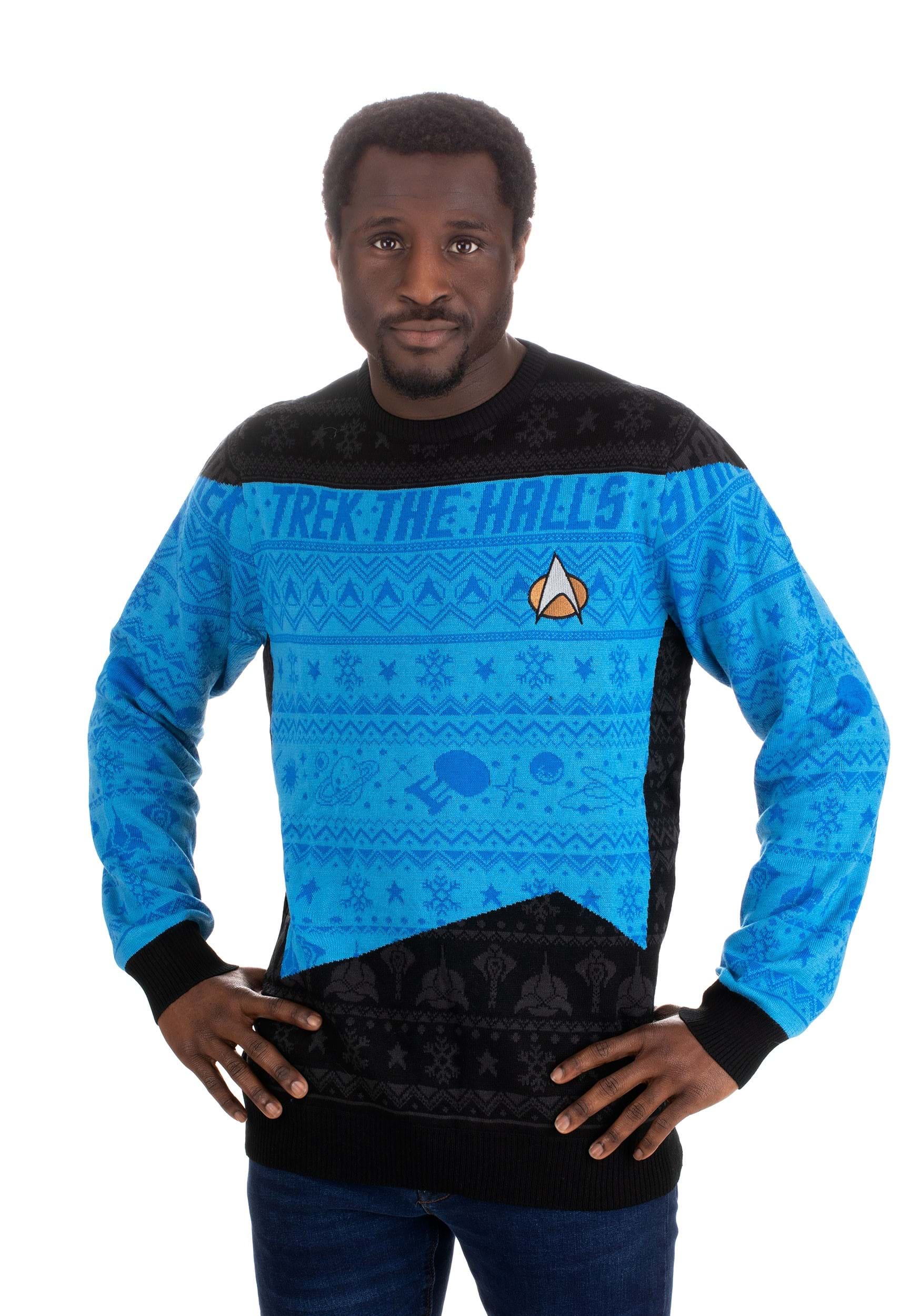 star trek uniform christmas sweater