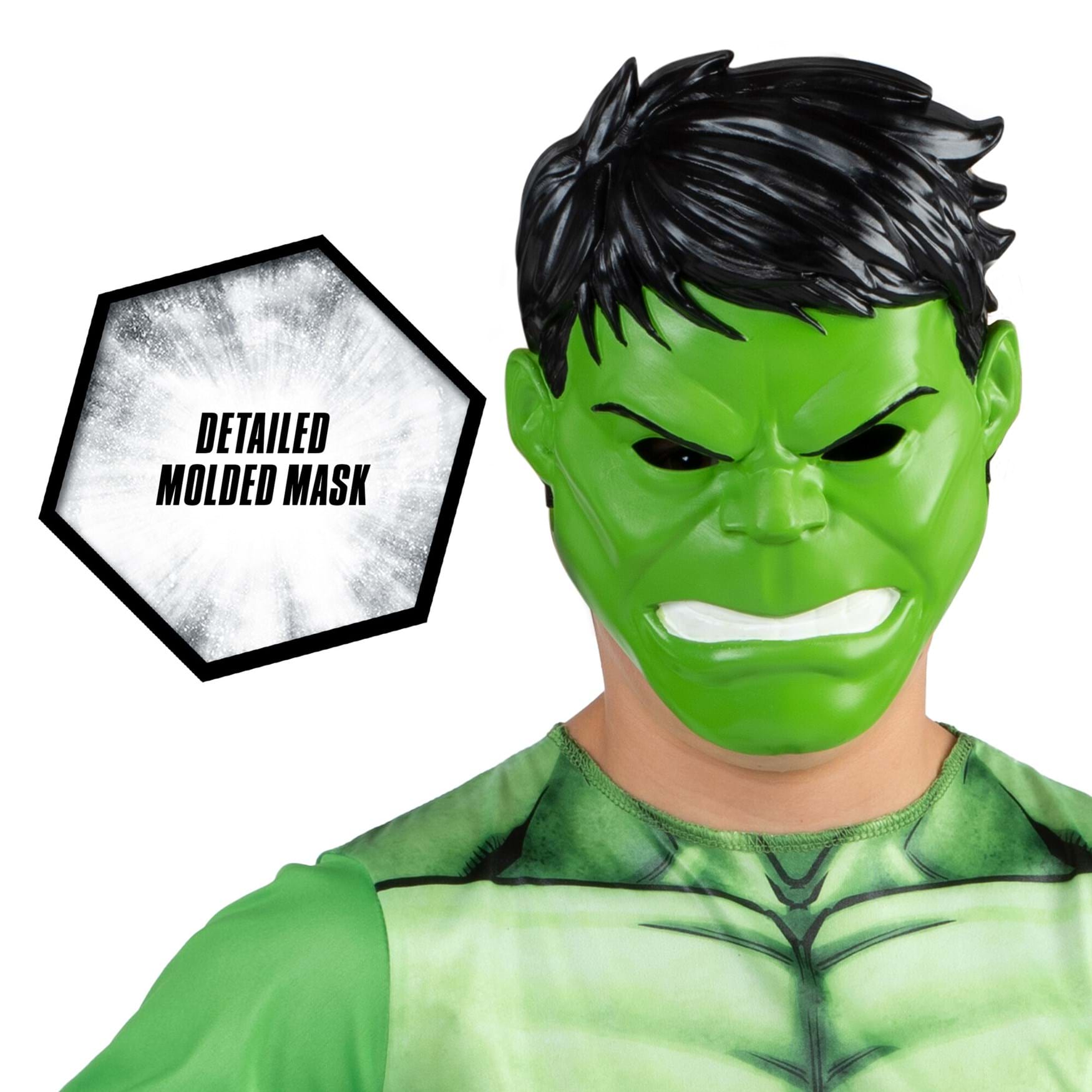 Marvel Avengers 2-In-1 Muscle Chest Hulk/Captain America Deluxe Costume  12-14