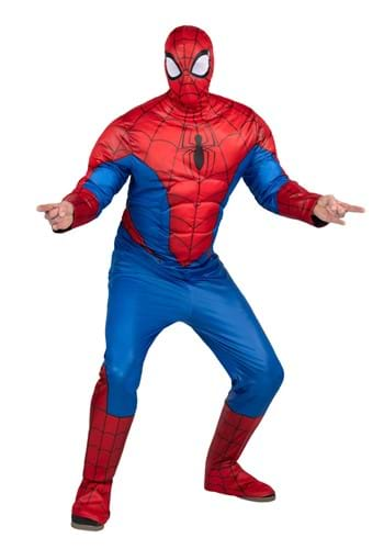 2099 Ultimate Spider-Man Costume Muscle Zentai Suit Cosplay Halloween Blue  & Red