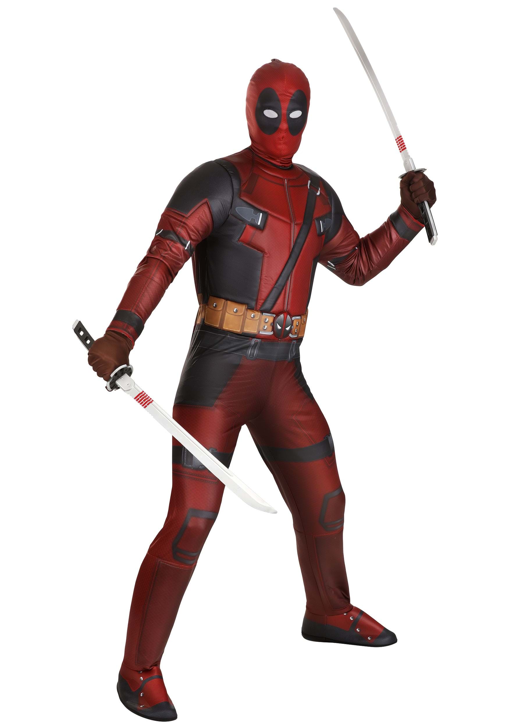 New Boy Girl Deadpool Superhero Cosplay Costume Adult Suit Halloween Party  Fancy Dress Jumpsuit Gift Costume and Sword Gloves