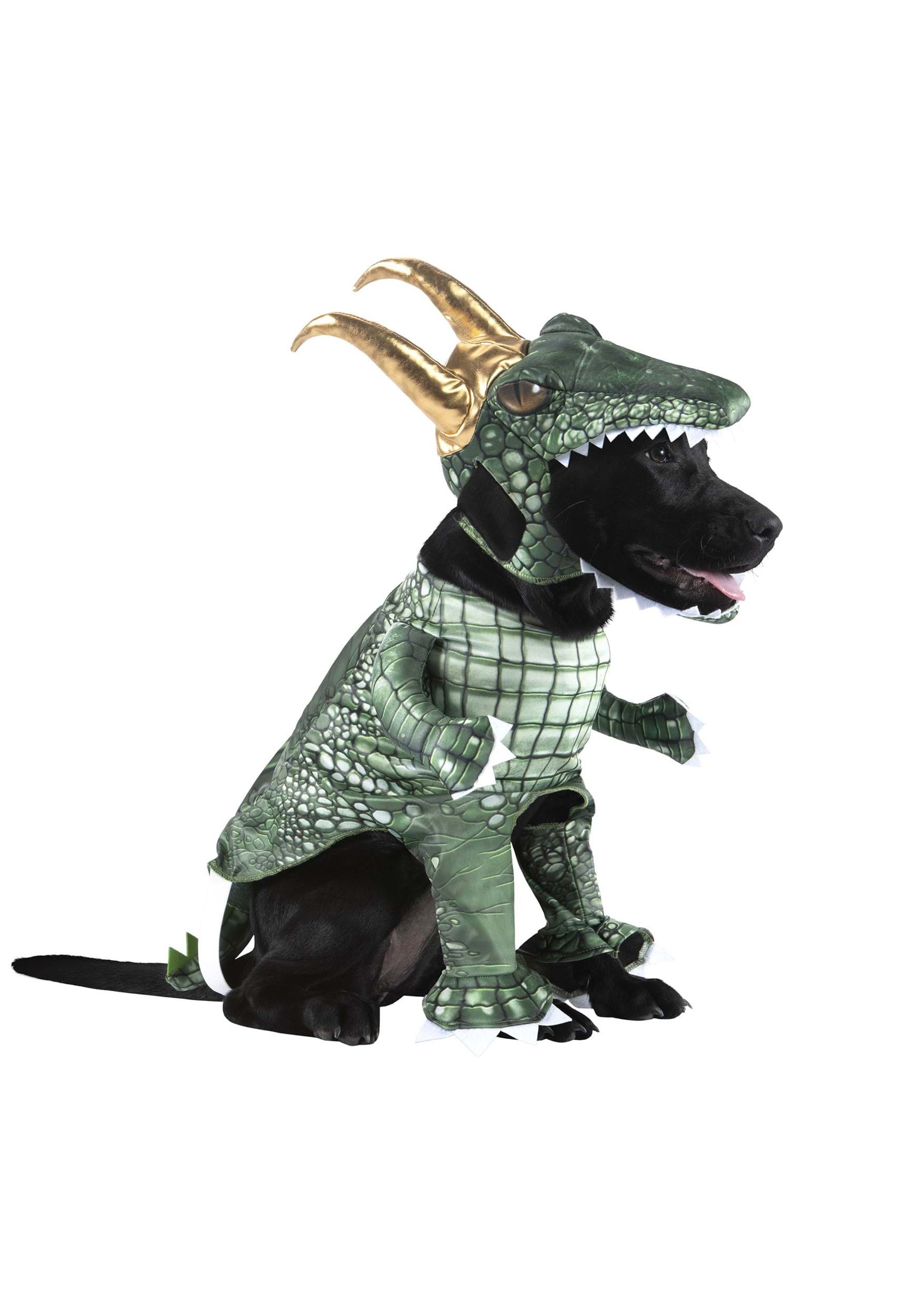 Variante de cocodrilo disfraz de Loki para mascotas Multicolor