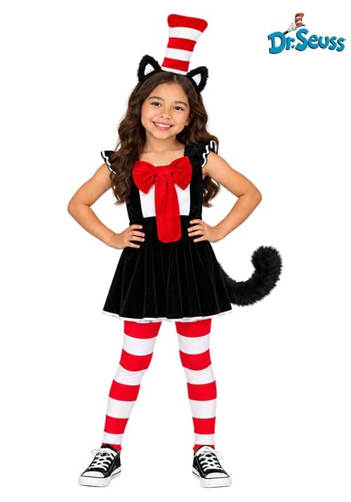 Girl's Cat in the Hat Costume Dress upd
