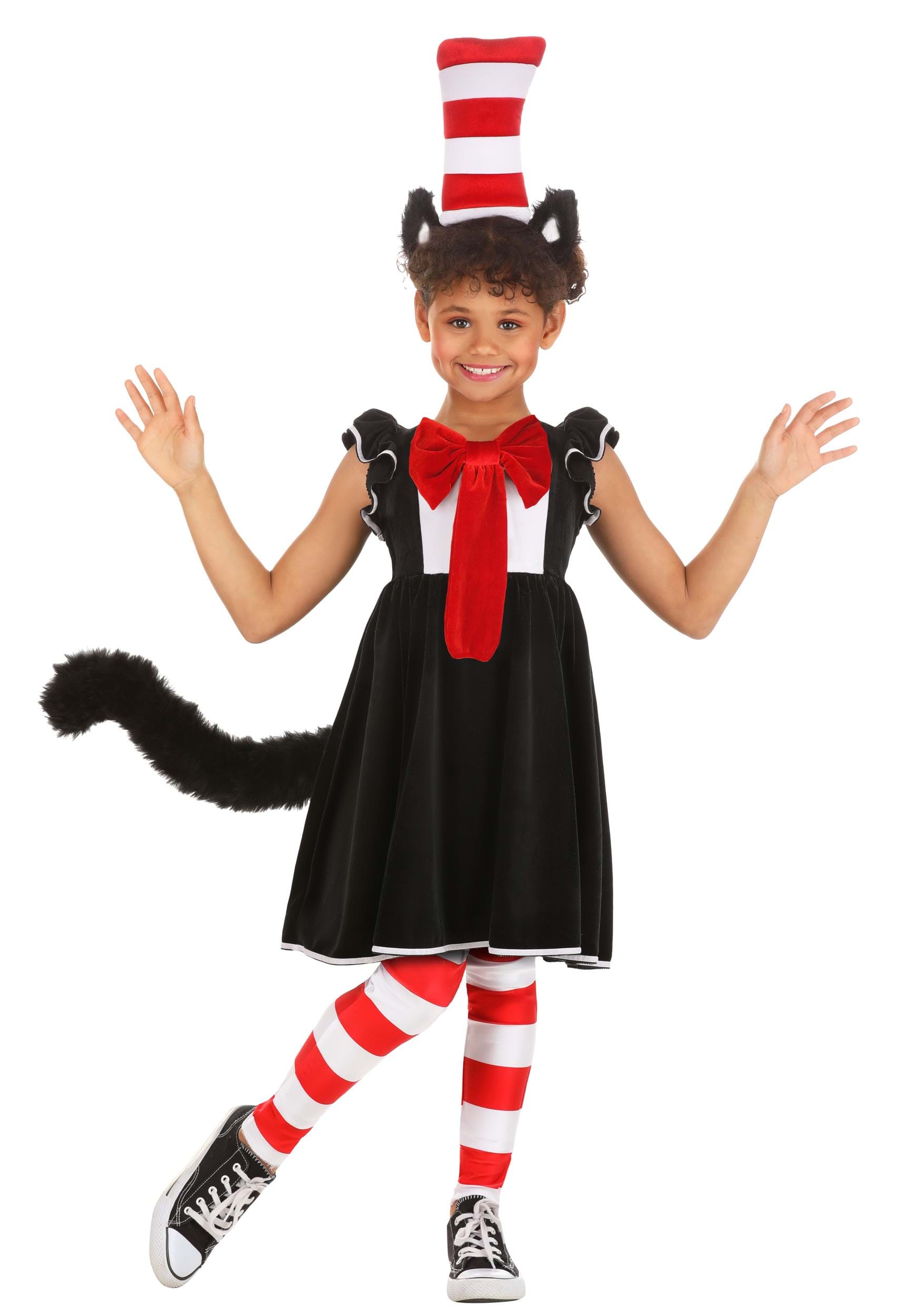 Cat In The Hat Girl's Costume Dress , Storybook Costumes