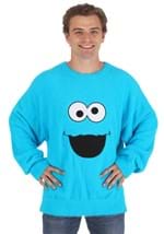Adult Fuzzy Cookie Monster Oversized Sweater Alt 3